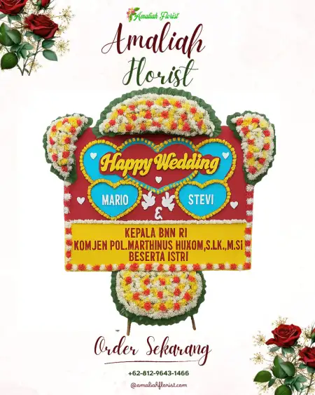 Papan Bunga Pernikahan Petak Kaja
